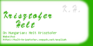 krisztofer helt business card